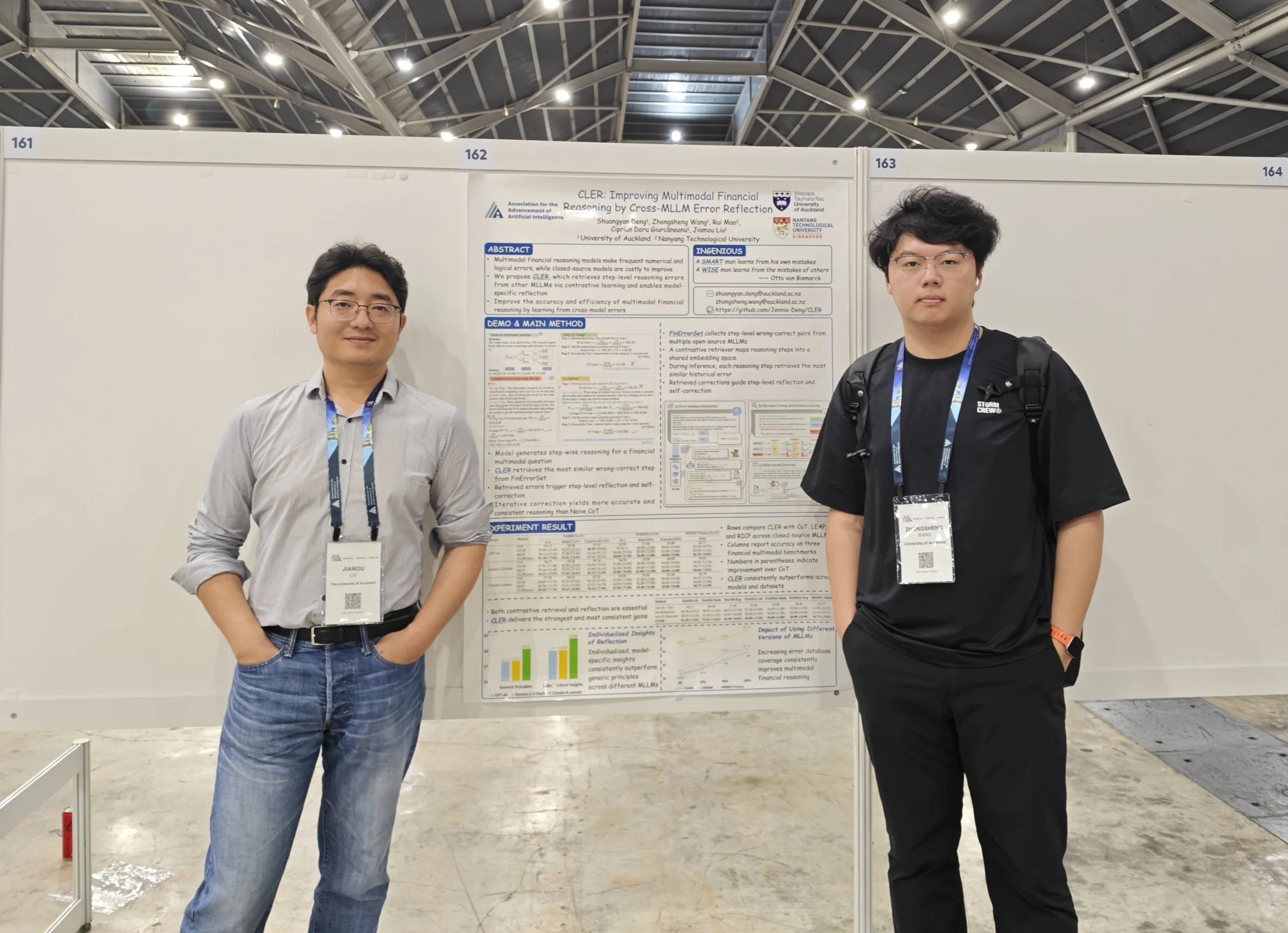 Zhongsheng and Jiamou at AAAI 2026 Singapore.